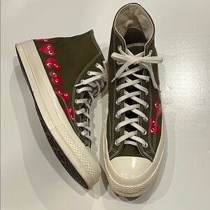 Converse X PLAY Comme des Garcons Chuck 70 Multi Heart Khaki